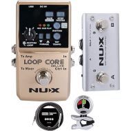 NUX Loop Core Deluxe Guitar Looper Bundle with Snark Tuner and 20ft MXR Instrument Cable
