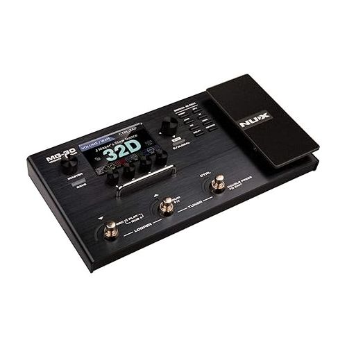  Briskdrop NUX MG-30 Guitar Multi-Effects Pedal Bundle with 2 Patch Cables, 2 Instrument Cables, 3.5mm Aux Cable, 1/4 TRS Cable, and Silver MG-30-bundle 0