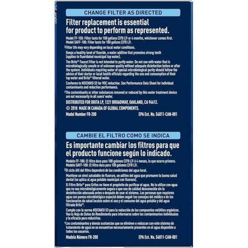  Brita Tap Water Filter, Water Filtration System Replacement Filters For Faucets, Reduces Lead, BPA Free - Chrome, 1 Count