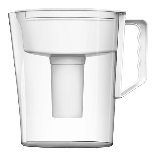  Brita Water Pitcher, Slim, Capacity, Includes One Advanced Filter, White - 5 Cup Size