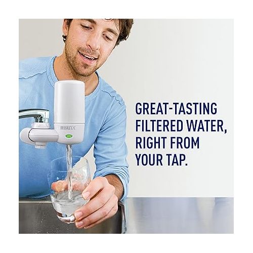  Brita Faucet Mount System Replacement Filter, Reduces Lead, Made Without BPA, White, 3 Count