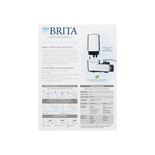  Brita Faucet Water Filter System with Light Indicator, Chrome