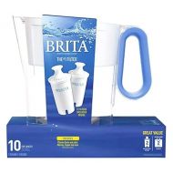 Brita Wave Filtered Water Filter Pitcher 10 Cup Capacity Includes 2 Filters - Blue