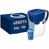 Brita Everyday Elite Water Filter Pitcher with SmartLight Filter Change Indicator, BPA-Free, Replaces 1,800 Plastic Water Bottles a Year, Lasts Six Months, Includes 1 Filter, Large - 10-Cup, Blue