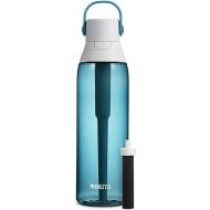 Brita Hard-Sided Plastic Premium Filtering Water Bottle, BPA-Free, Replaces 300 Plastic Water Bottles, Filter Lasts 2 Months or 40 Gallons, Includes 1 Filter, Kitchen Accessories, Sea Glass - 26 oz