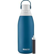 Brita Stainless Steel Premium Filtering Water Bottle, BPA-Free, Replaces 300 Plastic Water Bottles, Filter Lasts 2 Months or 40 Gallons, Includes 1 Filter, Kitchen Accessories, Marina - 32 oz.