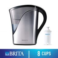 Brita Medium 8 Cup Water Filter Pitcher with 1 Standard Filter, BPA Free  Stainless Steel