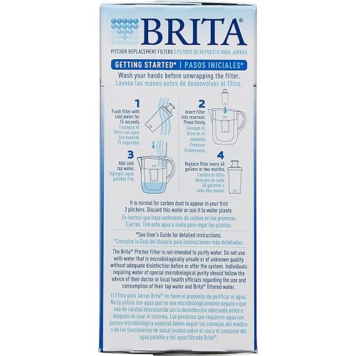  Brita Standard Water Filter, Standard Replacement Filters for Pitchers and Dispensers, BPA Free - 5 Count