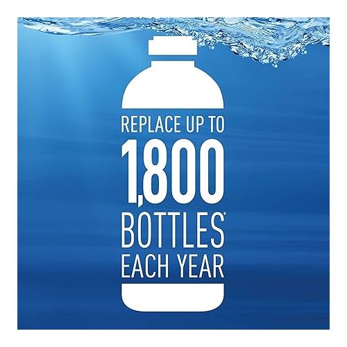  Brita Stainless Steel Premium Filtering Water Bottle, BPA-Free, Reusable, Insulated, Replaces 300 Plastic Water Bottles, Filter Lasts 2 Months or 40 Gallons, Includes 1 Filter, Stainless - 20 oz.