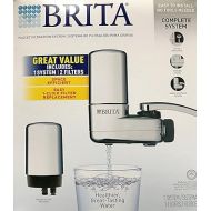 BRITA Chrome Faucet Mount Filtration System, Includes 1 System and 2 Filters.