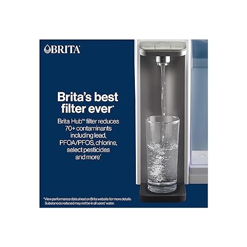  Brita Hub Replacement Water Filter, BPA-Free, Replaces 900 Plastic Water Bottles, Lasts Six Months or 120 Gallons, Includes 1 Filter, Kitchen Essential, White