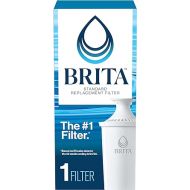 Brita Standard Water Filter, BPA-Free, Replaces 1,800 Plastic Water Bottles a Year, Lasts Two Months or 40 Gallons, Includes 1 Filter, Kitchen Essential