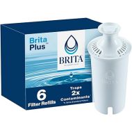 Brita Plus Water Filter, BPA-Free, High-Density Replacement Filter for Pitchers and Dispensers, Reduces 2x Contaminants*, Lasts Two Months or 40 Gallons, Includes 6 Filters