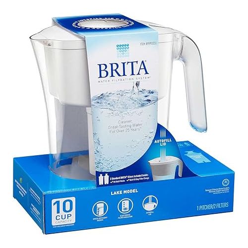  Brita Lake Pitcher with 2 Filters