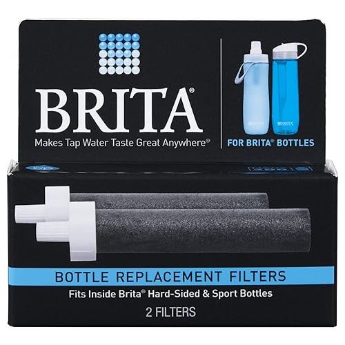  Brita Water Bottle Filter Replacements - BPA Free - 2 Count