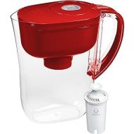 Brita Metro Water Filter Pitcher with SmartLight Filter Change Indicator, BPA-Free, Replaces 1,800 Plastic Water Bottles a Year, Lasts Two Months, Includes 1 Filter, Small - 6-Cup Capacity, Fiery Red