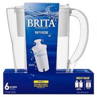 Brita Space Saver 6-Cup Pitcher with 2 Advanced Filters Included