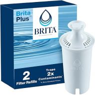 Brita Plus Water Filter, BPA-Free, High-Density Replacement Filter for Pitchers and Dispensers, Reduces 2x Contaminants*, Lasts Two Months or 40 Gallons, Includes 2 Filters