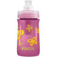 Brita Soft Squeeze Water Filter Bottle For Kids, Pink Butterflies, 13 Ounce