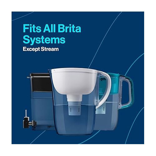  Brita Tahoe Water Filter Pitcher, BPA-Free Water Pitcher, Replaces 1,800 Plastic Water Bottles a Year, Lasts Six Months or 120 Gallons, Includes 1 Elite Filter, Kitchen Accessories, Large - 10-Cup