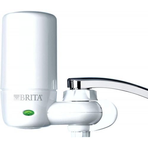  [아마존 핫딜] [아마존핫딜]Brita Tap Water Filter System, Water Faucet Filtration System with Filter Change Reminder, Reduces Lead, BPA Free, Fits Standard Faucets Only - Complete, White