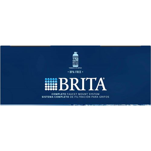  [아마존 핫딜] [아마존핫딜]Brita Tap Water Filter System, Water Faucet Filtration System with Filter Change Reminder, Reduces Lead, BPA Free, Fits Standard Faucets Only - Complete, White