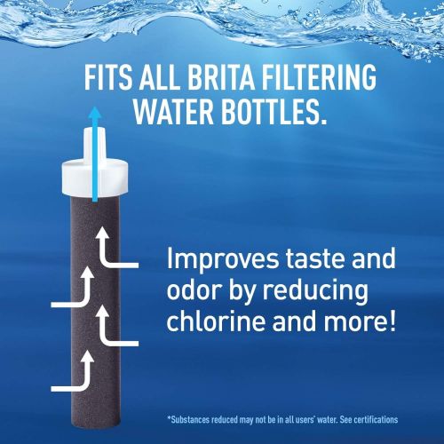  [아마존베스트]Brita 060258363241 Filtered Water Bottle, 5ct, Black