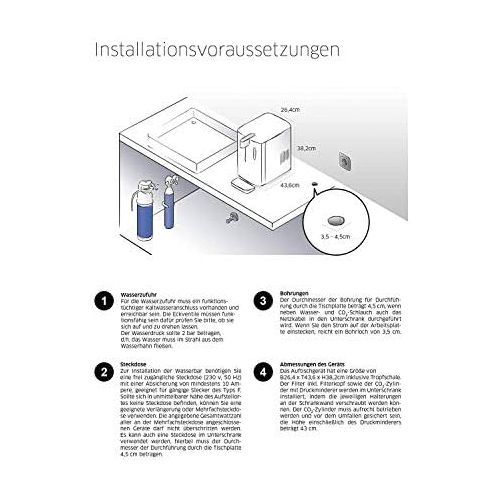  Brita Wassersprudler yource pro top - Elektronisch mit CO2 Zylinder - Mit Filter, Kuehlung fuer Lieblingswasser vom Wasseranschluss - Weiss