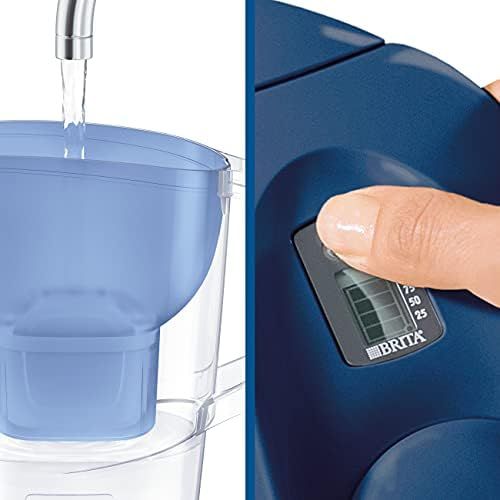  Visit the Brita Store Brita Aluna Cool Water Filter Jug, Funnel and Jug  SMMA, Lid  ABS, 25 x 8.5 x 25 cm