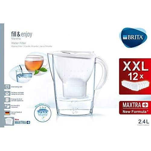  Visit the Brita Store BRITA Marella Set of 12 Filters MAXTRA+ Water Filter 2.4L White