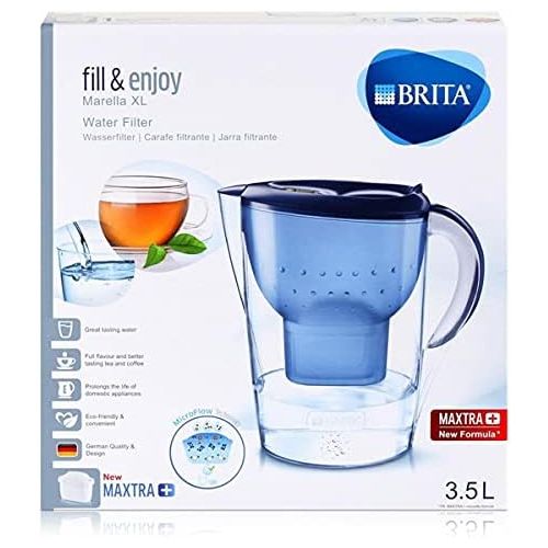  Visit the Brita Store BRITA Marella XL 3.5 L Water Filter Blue Including 5x Maxtra+ Cartridges