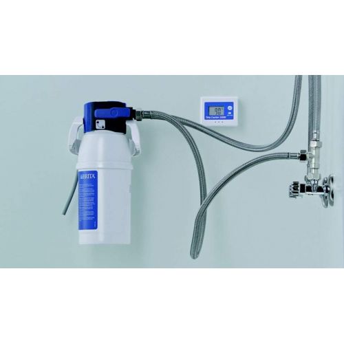  Visit the Brita Store Brita Undersink Water Filter Installation Kit: Filter Head, Change Indicator, Pipe, Corner Valve Adaptor, Wall Mount.