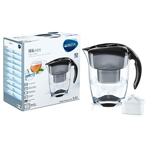  Visit the Brita Store BRITA Elemaris Meter XL Water Filter Jug, 3.5 L - Black