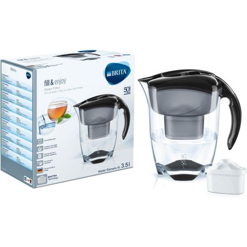  Visit the Brita Store BRITA Elemaris Meter XL Water Filter Jug, 3.5 L - Black