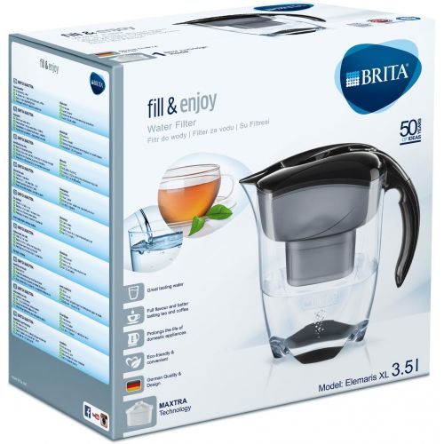  Visit the Brita Store BRITA Elemaris Meter XL Water Filter Jug, 3.5 L - Black