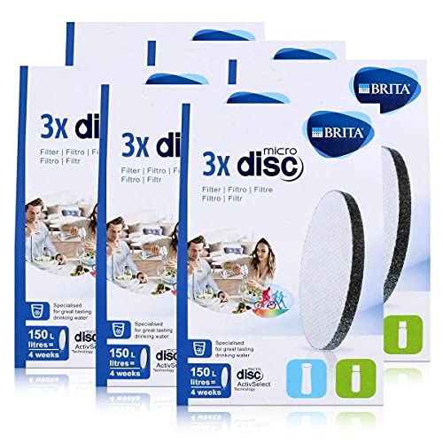  Visit the Brita Store Brita MicroDisc Water Filter Pack of 3 - Suitable for BRITA fill&go water filter bottles and BRITA fill&serve water filter carafes (pack of 6)