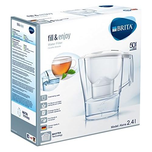  Visit the Brita Store BRITA Aluna Cool Water Filter Jug, 2.4L - White