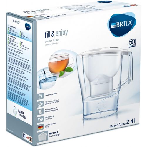  Visit the Brita Store BRITA Aluna Cool Water Filter Jug, 2.4L - White