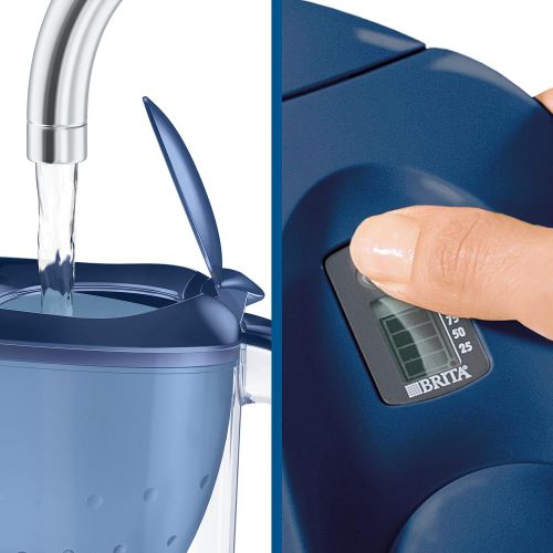  Visit the Brita Store BRITA water filter Marella blue incl. 3 MAXTRA + filter cartridges - BRITA filter starter package for reducing lime, chlorine and substances that impair taste in the water