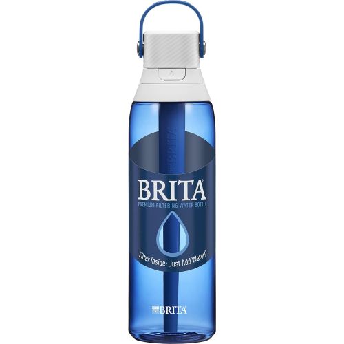  Brita Water Bottle with Filter, 26 Ounce Premium Filtered Water Bottle, BPA Free, Sapphire