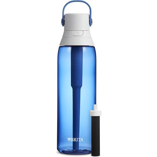  Brita Water Bottle with Filter, 26 Ounce Premium Filtered Water Bottle, BPA Free, Sapphire