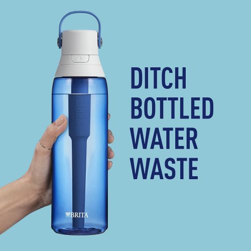  Brita Water Bottle with Filter, 26 Ounce Premium Filtered Water Bottle, BPA Free, Sapphire