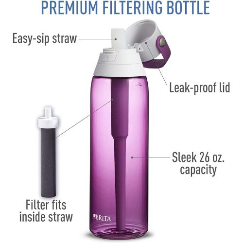  Brita Plastic Water Filter Bottle, 26 Ounce, Orchid, 1 Count