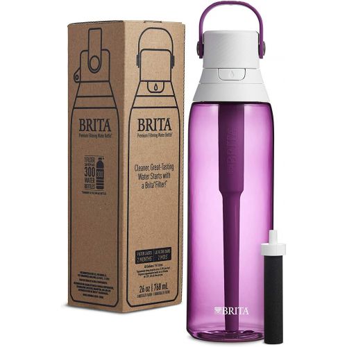  Brita Plastic Water Filter Bottle, 26 Ounce, Orchid, 1 Count