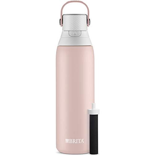  Brita Stainless Steel Water Filter Bottle, 20 Ounce, Rose, 1 Count