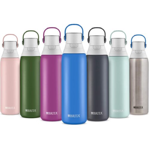  Brita Stainless Steel Water Filter Bottle, 20 Ounce, Rose, 1 Count