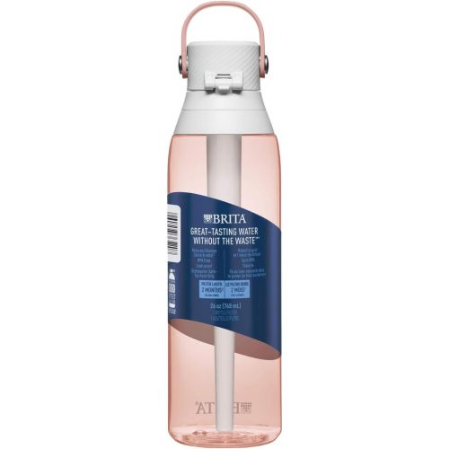  [아마존베스트]Brita Plastic Water Filter Bottle, 26 oz, Blush