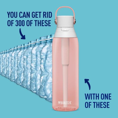  [아마존베스트]Brita Plastic Water Filter Bottle, 26 oz, Blush