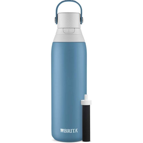  [아마존베스트]Brita Stainless Steel Water Filter Bottle, 20 oz, Blue Jay