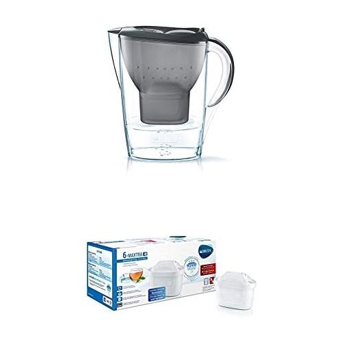  Brita Marella Water Filter Starter Pack Including 3 Maxtra+ Graphite Filter Cartridges + Maxtra+ Filter Cartridges Pack of 6 White